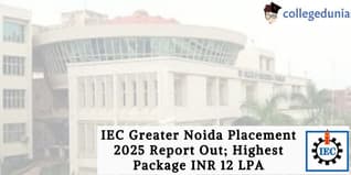IEC Greater Noida Placement 2025 Report Out; Highest Package INR 12 LPA